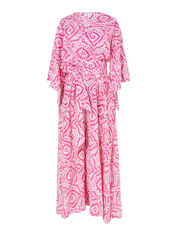 Damen Maxikleid Mit Print in Pink