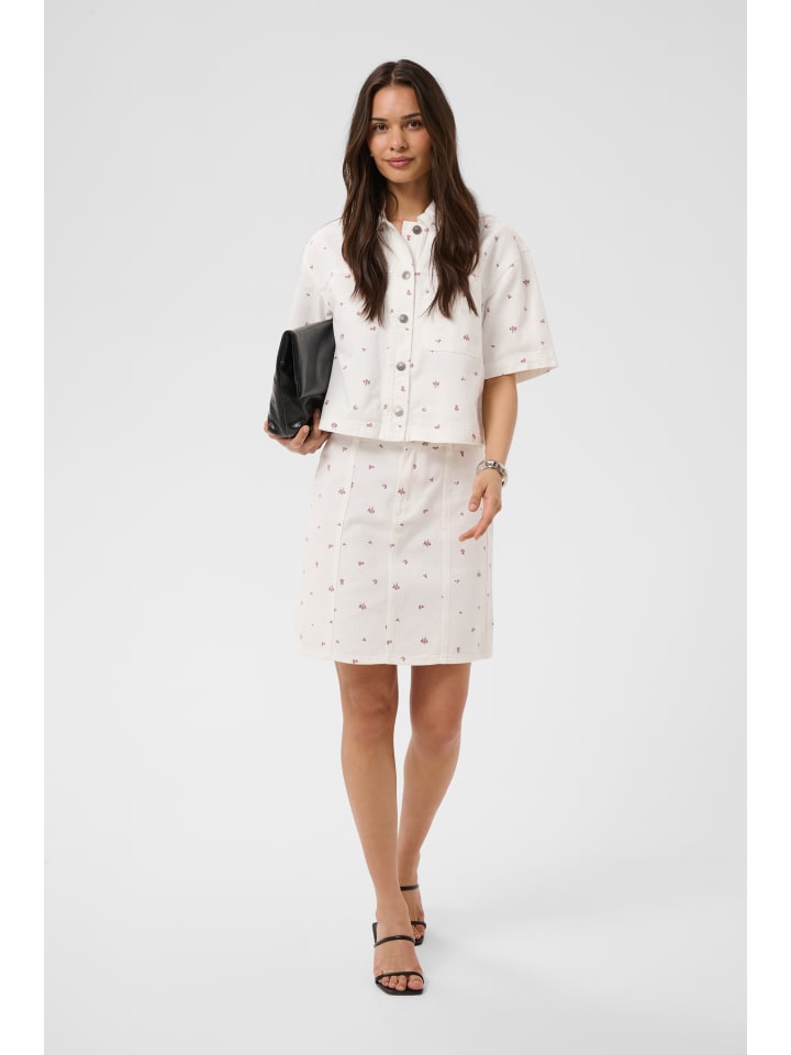Denimrock KAflora A-shape in White Denim/Rose Flower