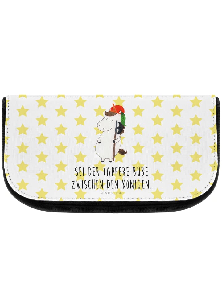 Make-up-Organizer Einhorn mit Spruch in Weiß