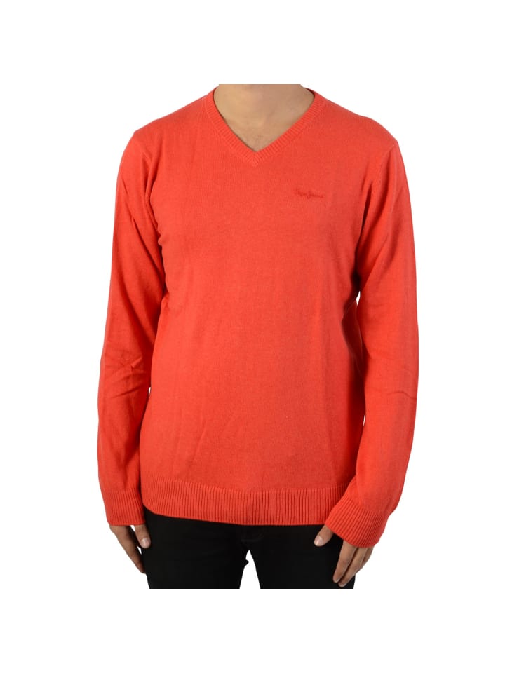 Cooper-Pullover mit V-Ausschnitt Rot