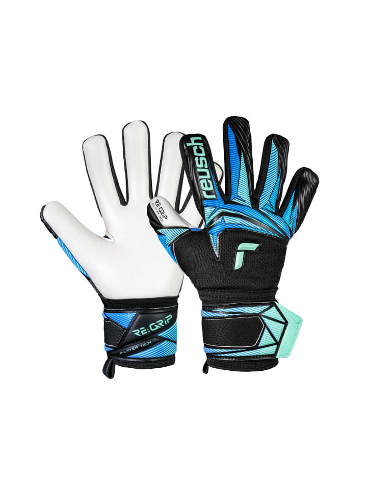 Torwarthandschuhe Attrakt RE:GRIP NC Junior in 7272 black/ocean light