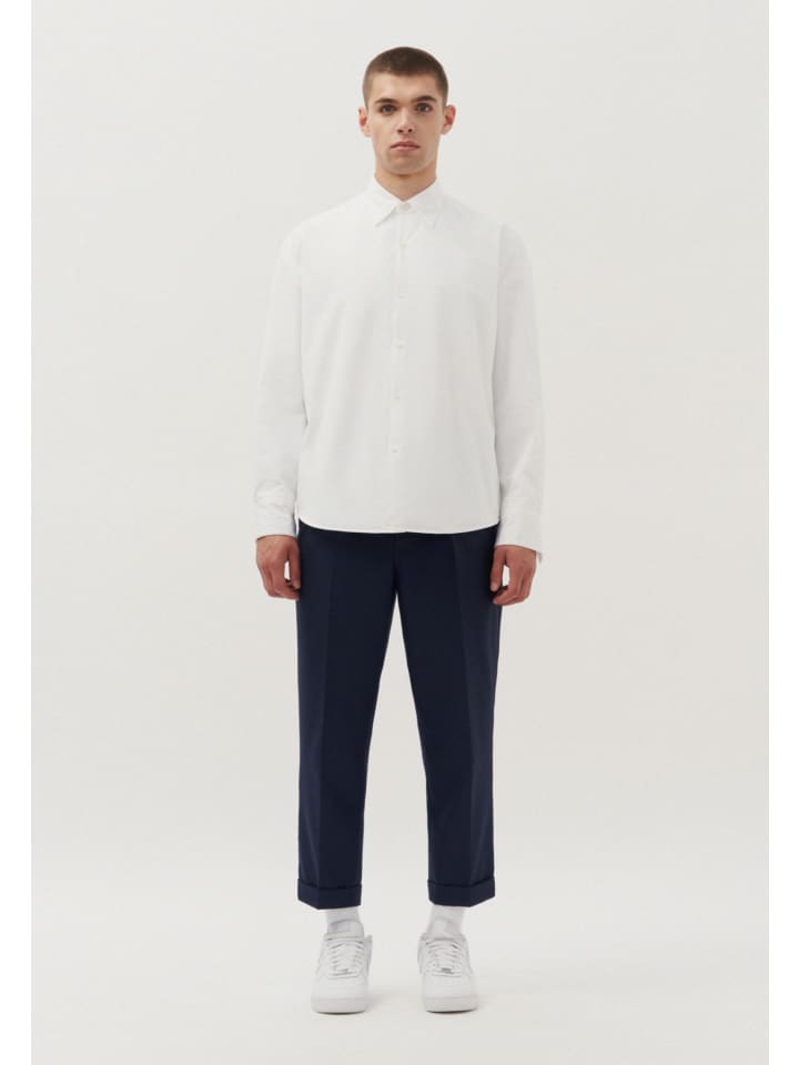 Wattiertes Hemd Oversized in Weiß