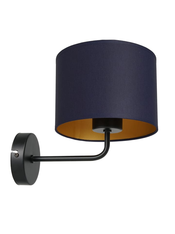Wandlampe (B)18 x (H)24 cm in Schwarz Blau Gold