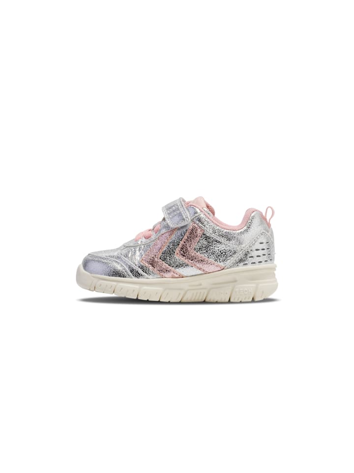 Elastische Schnürsenkel Sneaker Crosslite Glitter Lebensstil Kinder in SILVER