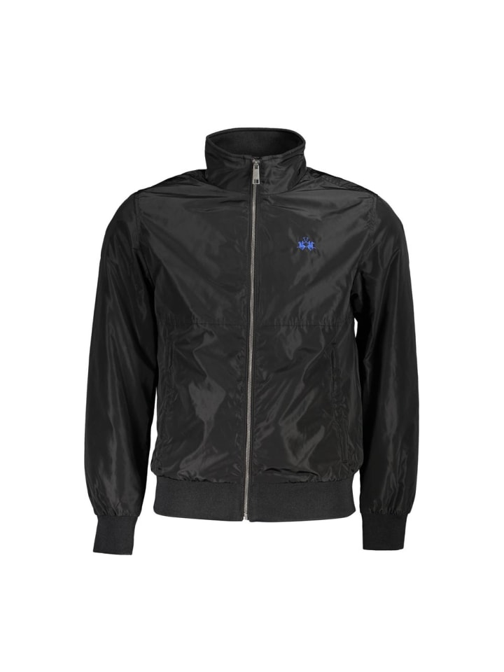 Schwarz Polyester Herren Jacke