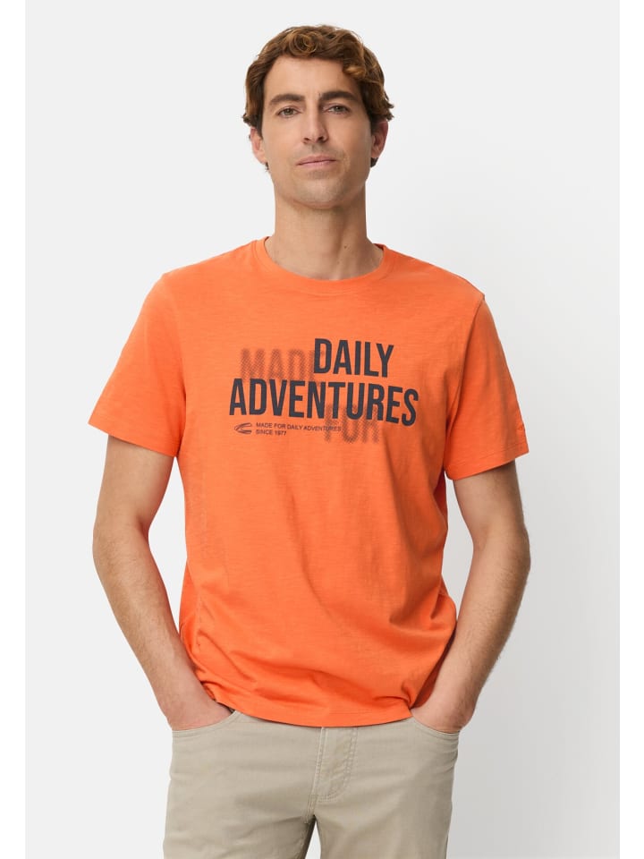T-Shirt aus reiner Baumwolle in Orange