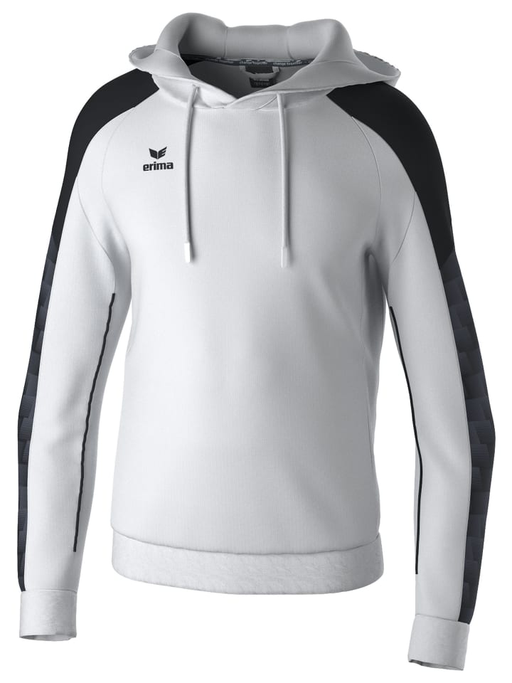 Herren Kapuzensweat in weiss/schwarz