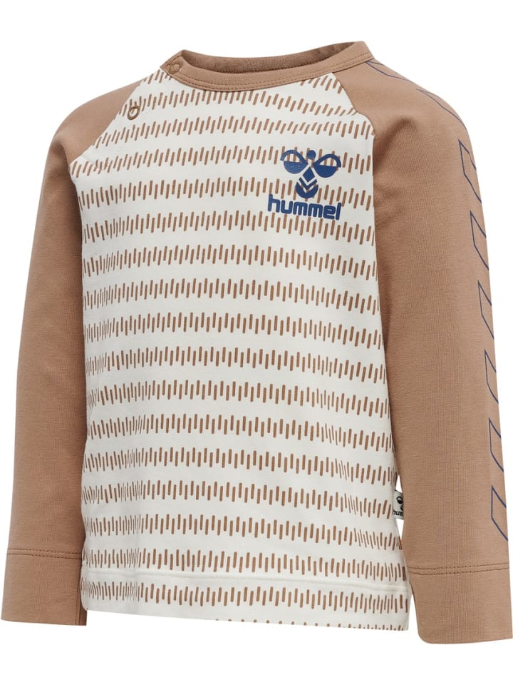 Shirt "Hmldesmond T-Shirt L/S" in Braun