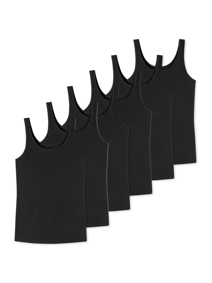 Unterhemd / Tanktop Cotton in Schwarz