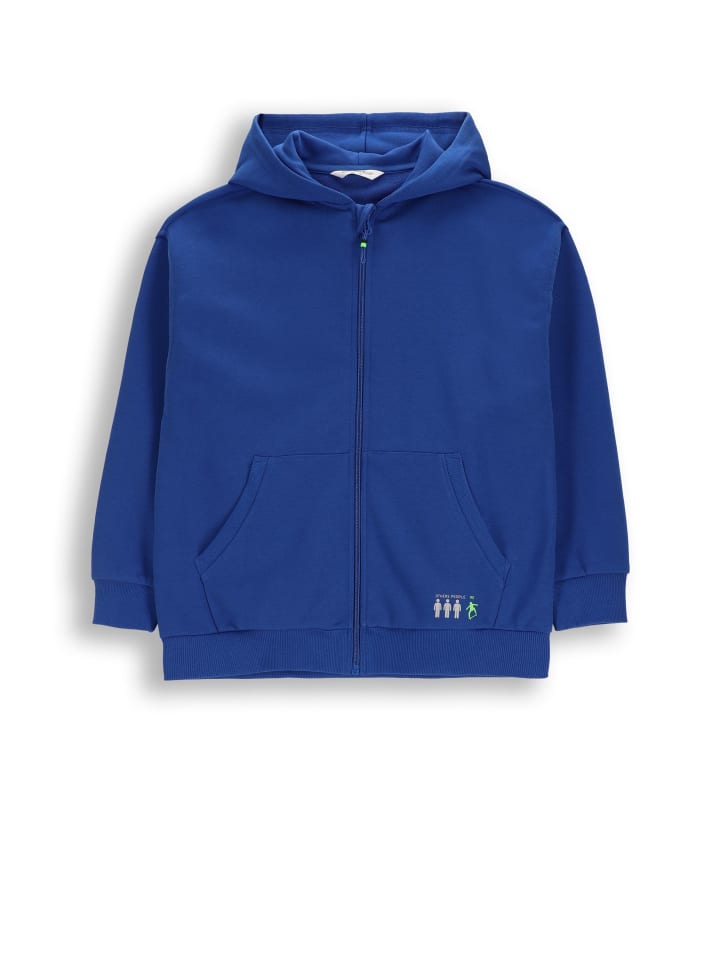 Reißverschlussjacke in kobaltblau