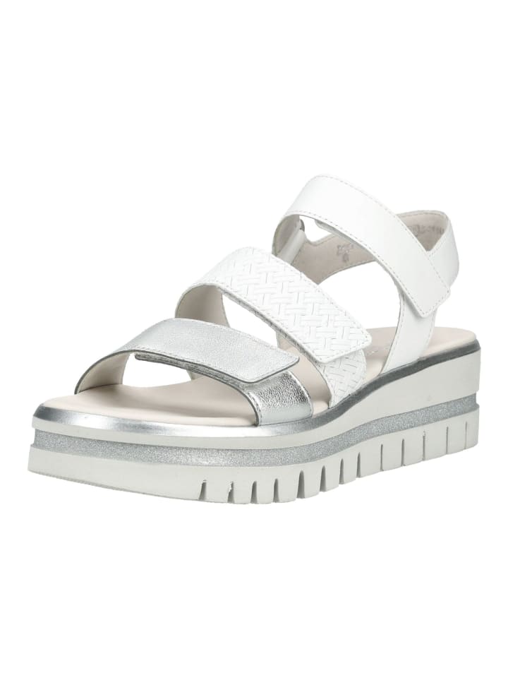 Sandalen Silber/Weiß