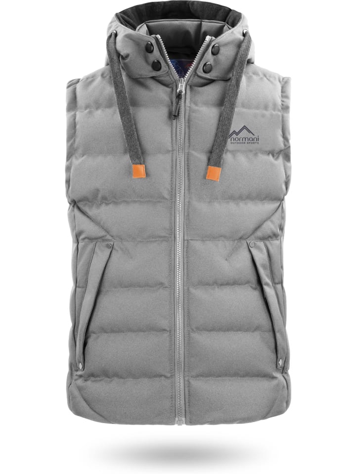 Herren Winter-Steppweste Yuquot in Grau