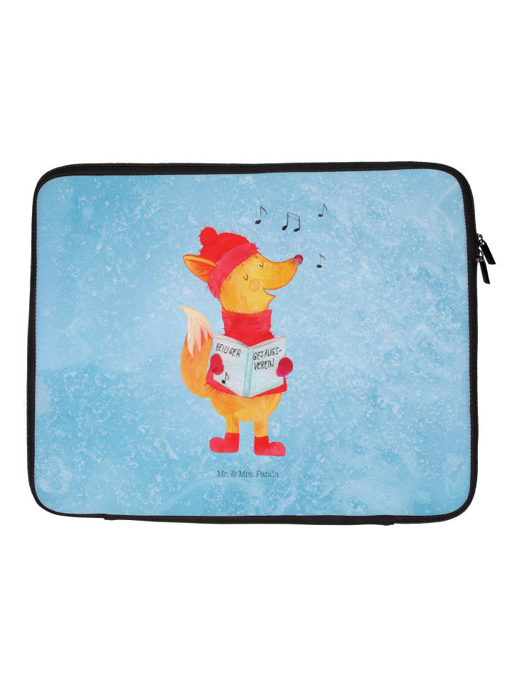 Laptoptasche Fuchs Sänger ohne Spruch in Eisblau