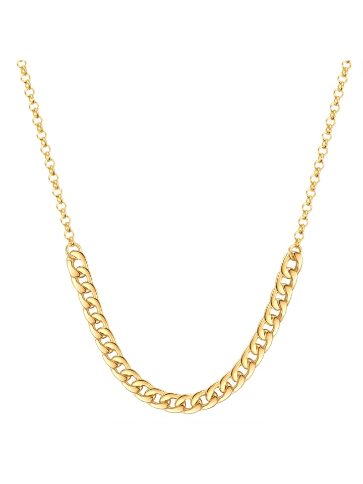 Halskette aus Metall-Legierung in gelbgold