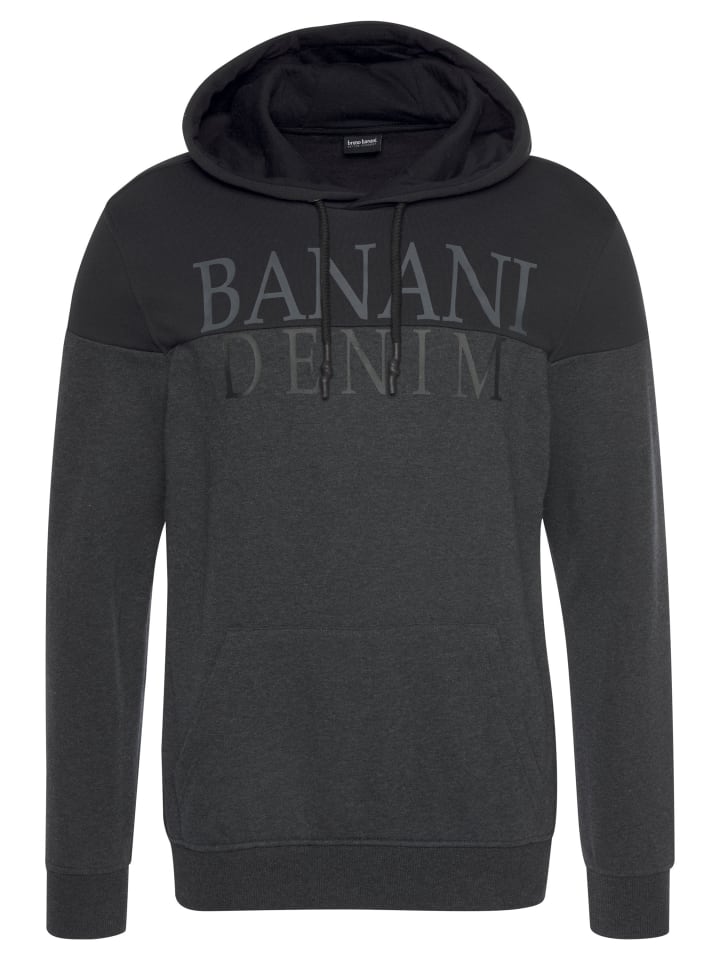 Kapuzensweatshirt in schwarz grau