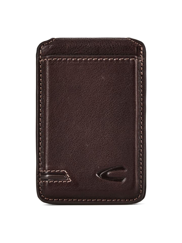 Hill Geldbörse RFID Schutz Leder 10 cm dark brown