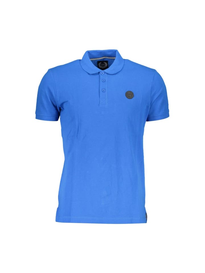 Blau Baumwolle Herren Polo