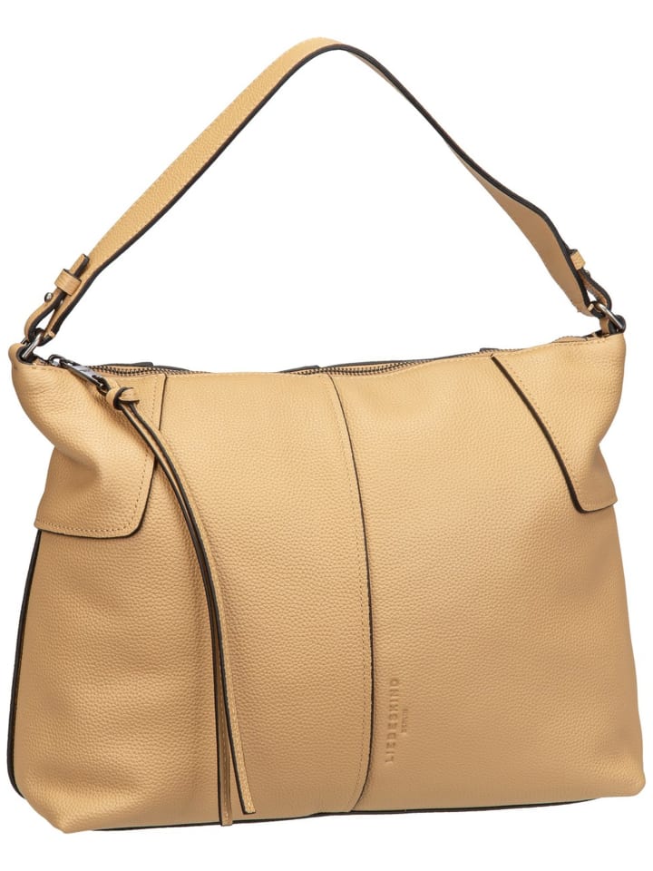 Handtasche Mila Hobo M Small Pebble in Light Tan