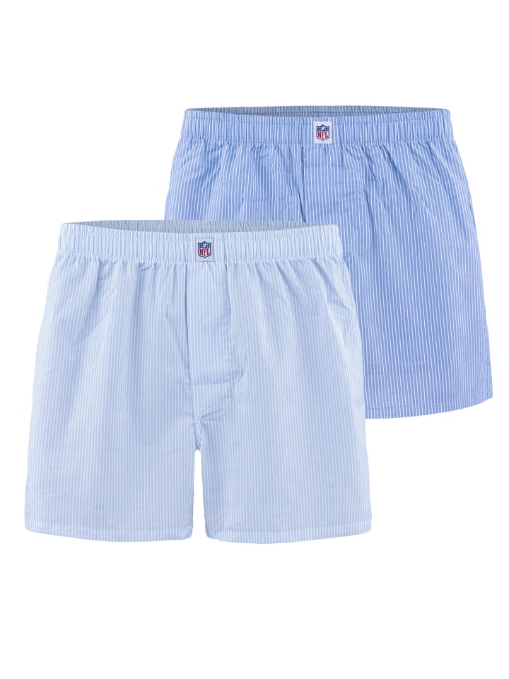 Boxer NFL Shield Stripe in BLU/WHT