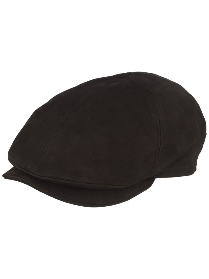 Ledermütze in schwarz