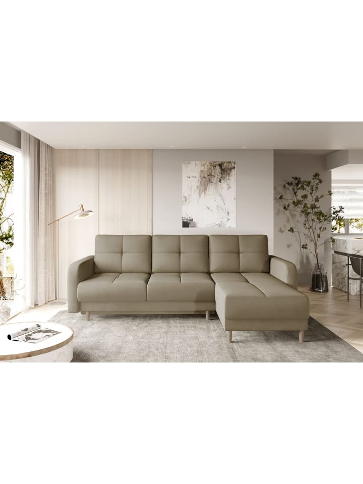 Roxana in Braunbeige - (L) 165 x (B) 240 x (H) 90 cm