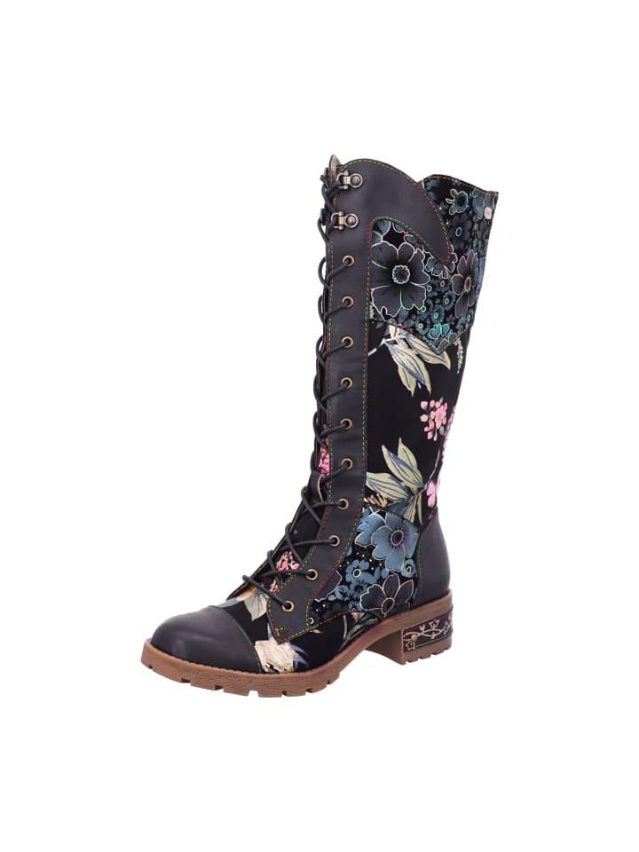 Schnürstiefel in Schwarz