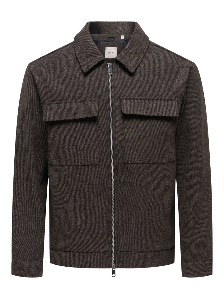 Jacke in Dark Grey Melange