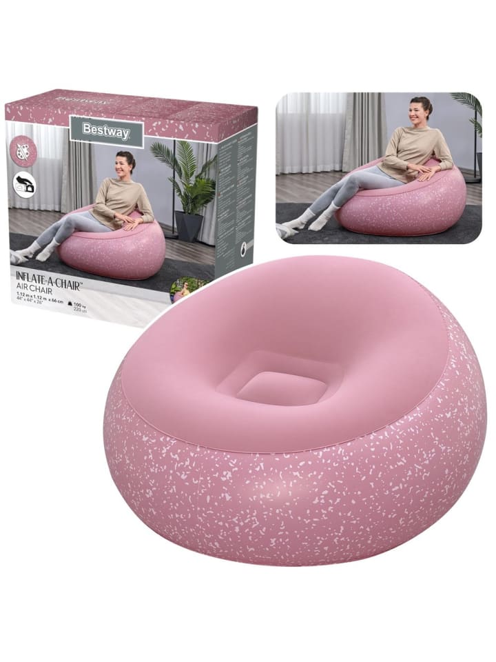 Aufblasbarer Stuhl, rosa, Bestway 75155