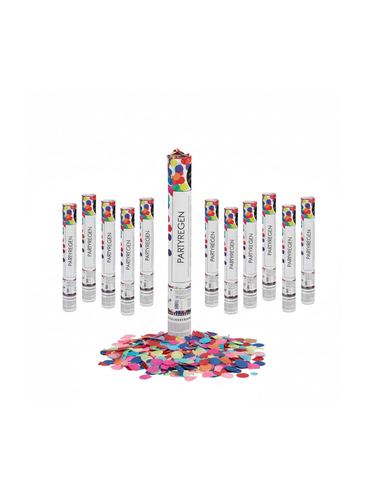 12x Party Popper in Bunt