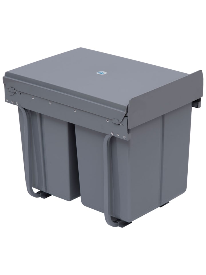 Einbaumülleimer in Grau 48L x 34,2B x 41,8H cm