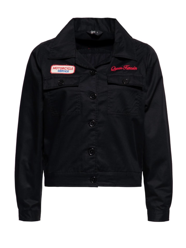 Queen Kerosin Workwear Jacke Faster Then The Wind in schwarz