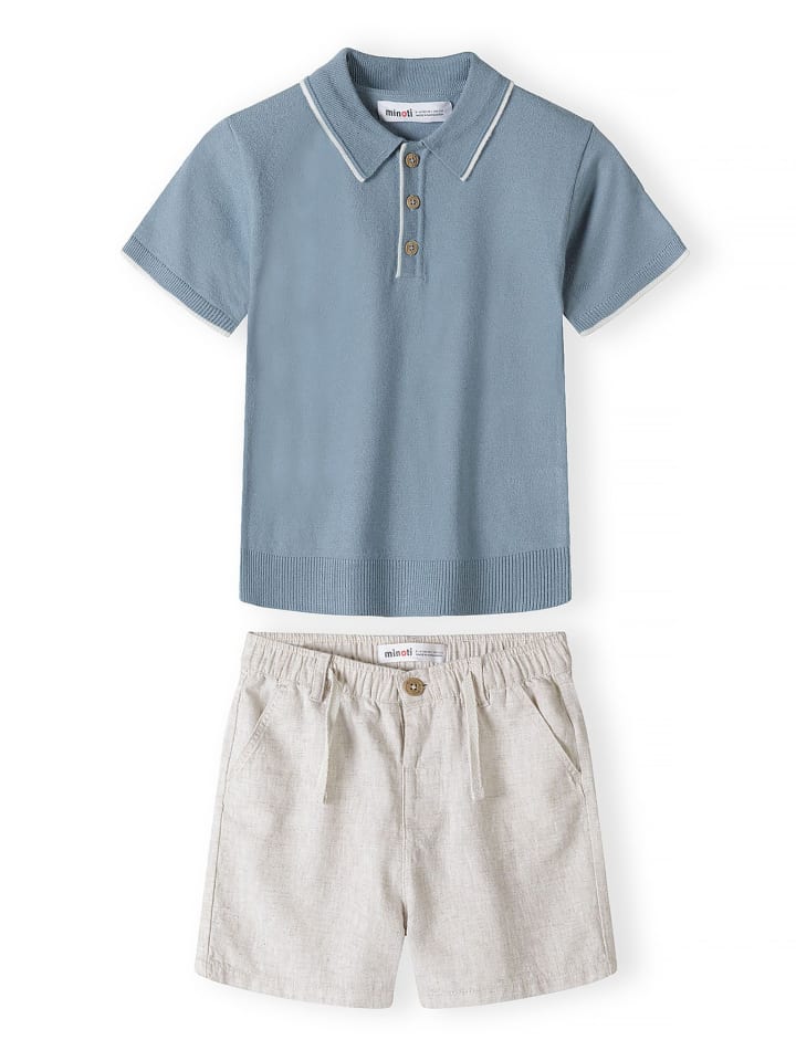 2-tlg T-Shirt & Shorts 29SET207 in hellblau