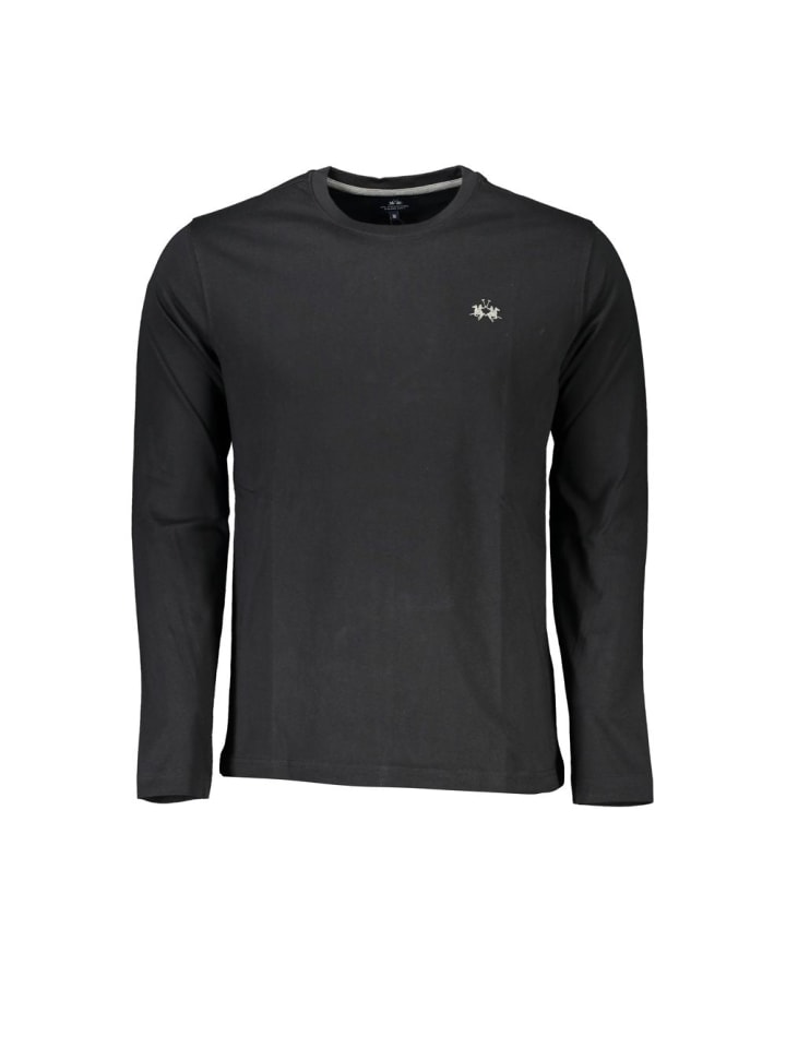 Schwarz Baumwolle Herren T-Shirt