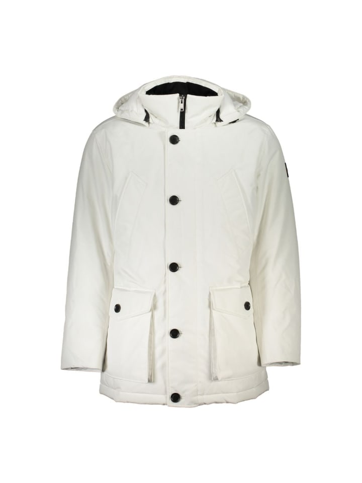 Weiß Elasthan Jacke