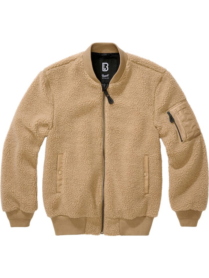 Fleecejacke/Fleecepullover "MA1 Sherpa Jacket" in Braun