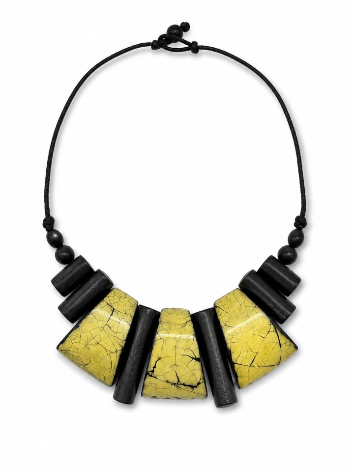 Kurze Kette " Crackle " in gelb