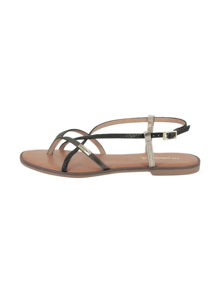 Monagum Ledersandalen Schwarz