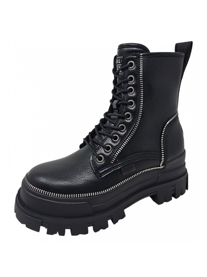 Schnürstiefel in Schwarz