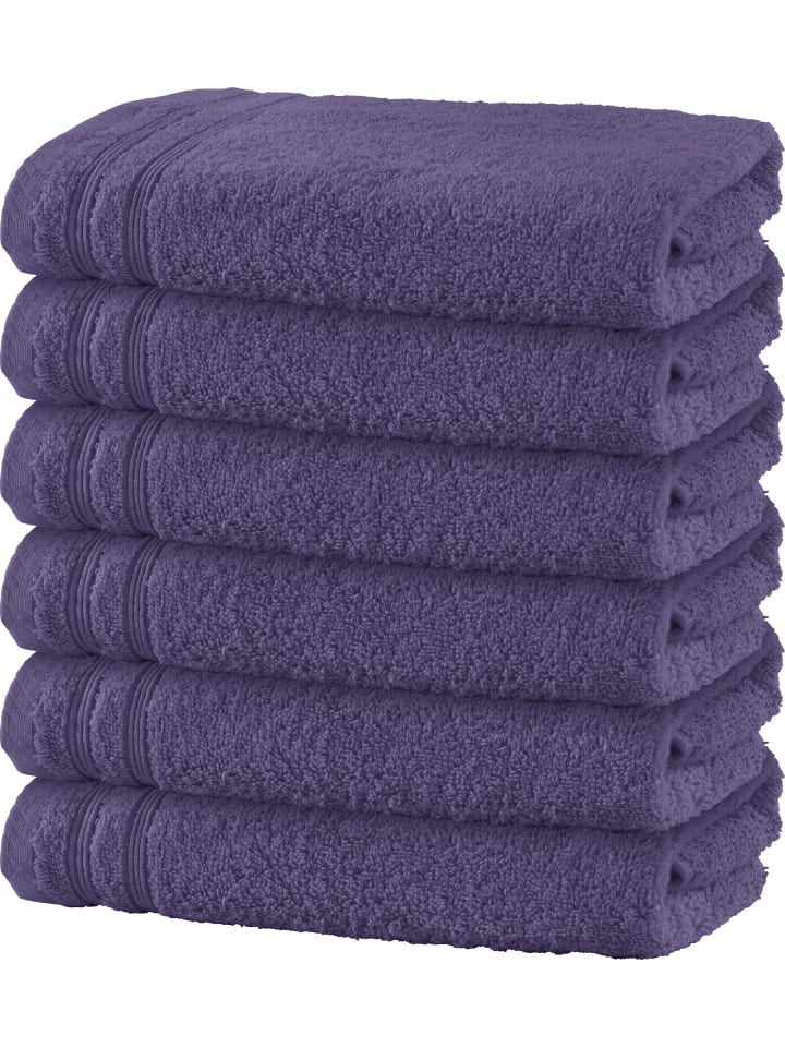 Badetuch 6er-Pack Heidelberg in lila