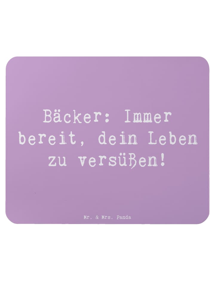 Mouse-Pad Spruch Bäcker Freude mit Spruch in Lavendeltraum