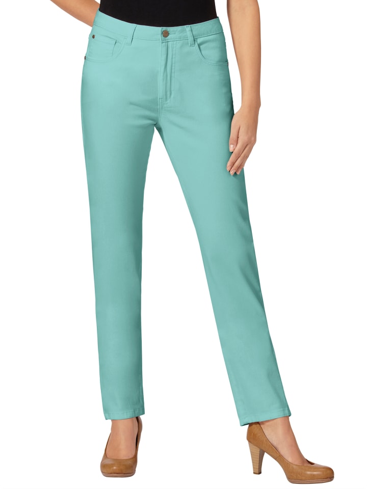 Jeans in aqua