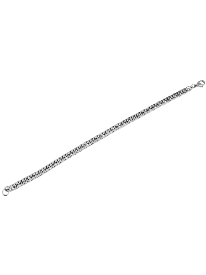 Unisex Armband aus Edelstahl 19 cm in silber