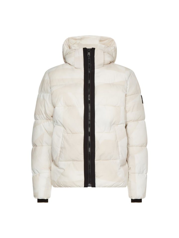 Jacke in Shadow Print Egret Stony Beige