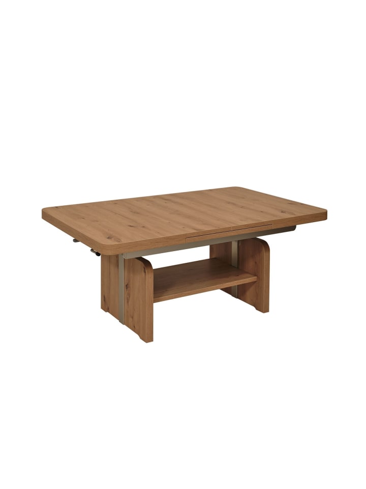 FUNKTIONSTISCH ausziehbar Casta 130( 180) x 80 x 56-75 Couchtisch Wildeiche