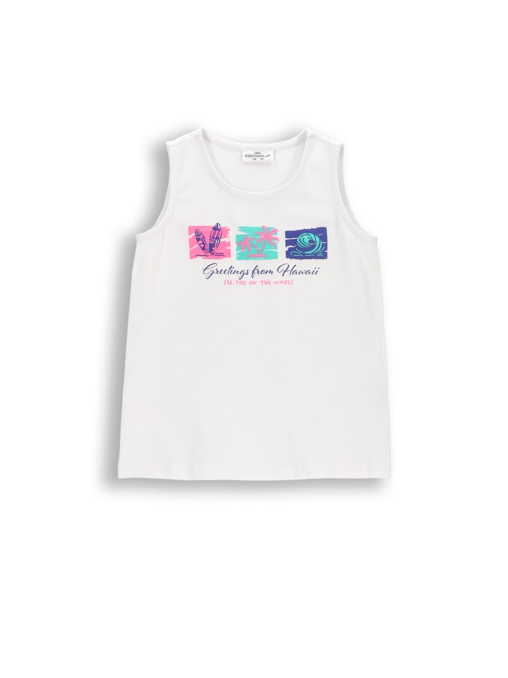 Ärmelloses shirt in weiß