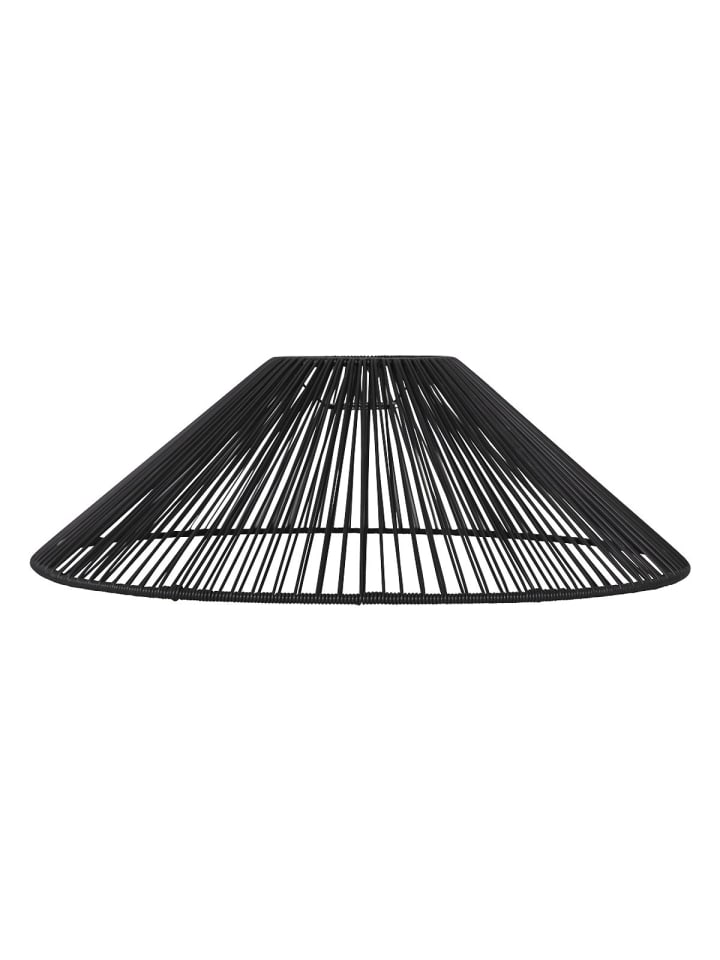 Rattan-Lampenschirm Vide Ø 58 cm Schwarz – wetterfester Außenschirm