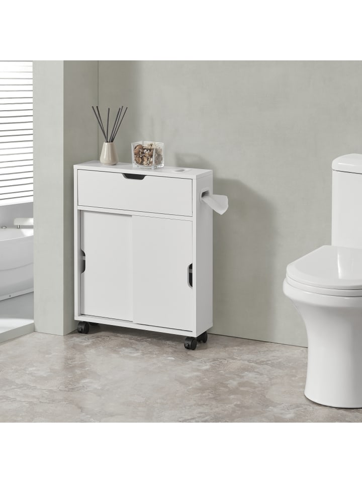 Badezimmerschrank Kempele in Weiß (H)67cm (B)52cm (T)17cm