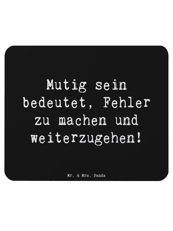Mousepad Spruch Fehler machen Lernen mit Spruch in Schwarz