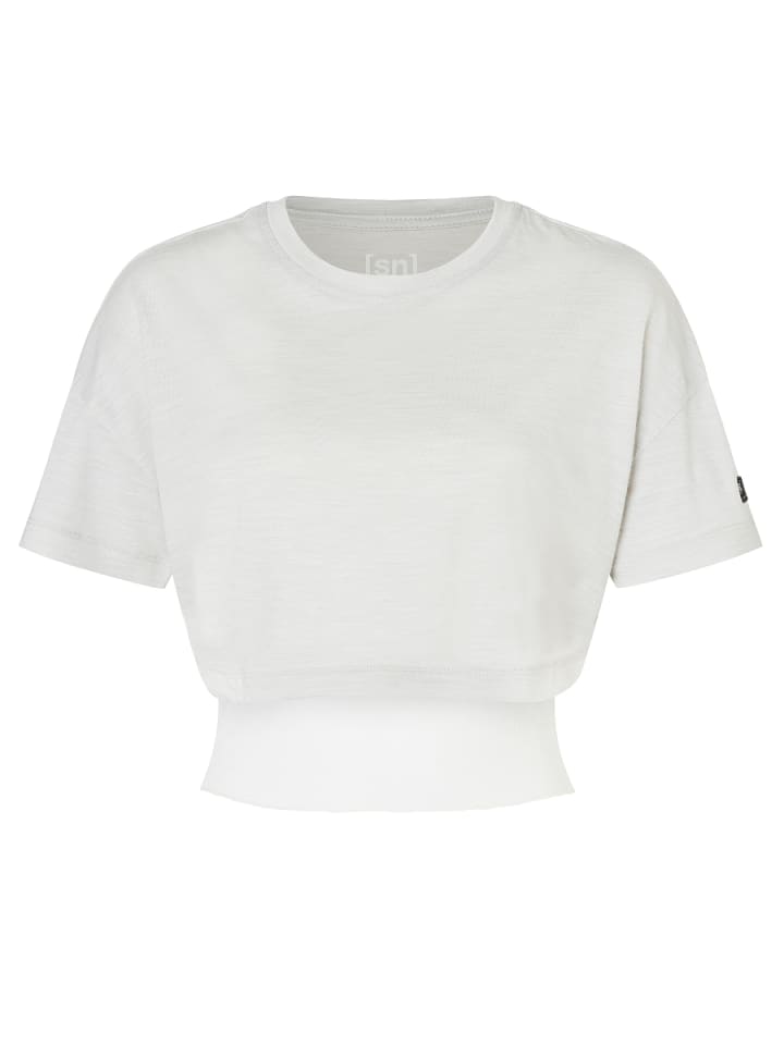 CROP TEE in Beige