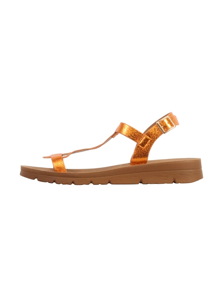 Sandalen mit Riemchen Orange